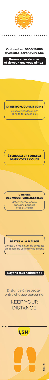 Autocollabt au sol distance sociale sécurité Coronavirus COVID19